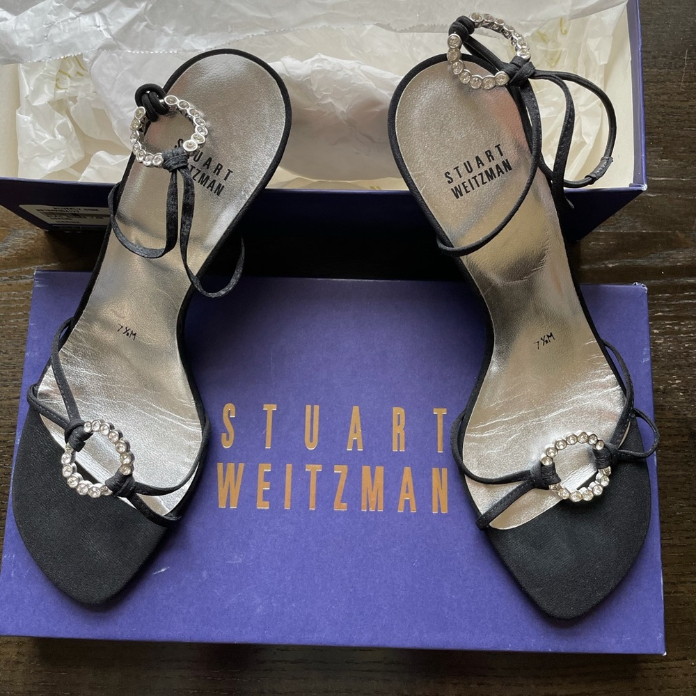 Stuart Weitzman Black “Ice Rink” Heels